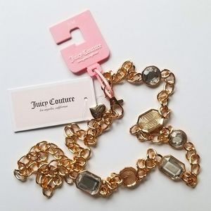 ❗Juicy Couture Women's Gold Chain Belt Set with Silver Gemstones❗